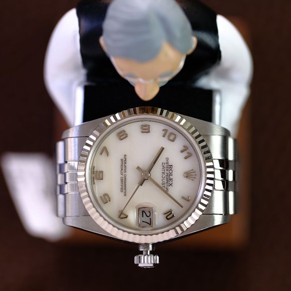 Rolex Datejust Stainless Steel Mid size White Arabic 31mm Watch - Picture 7 of 11